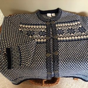 Women's Wool Cardigan Ski Sweater Size PXL